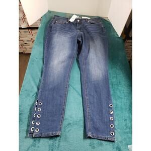 1946 Denim Jeans Size 16 W Womens Blue Denim Stretch Pants High Rise Jegging NWT